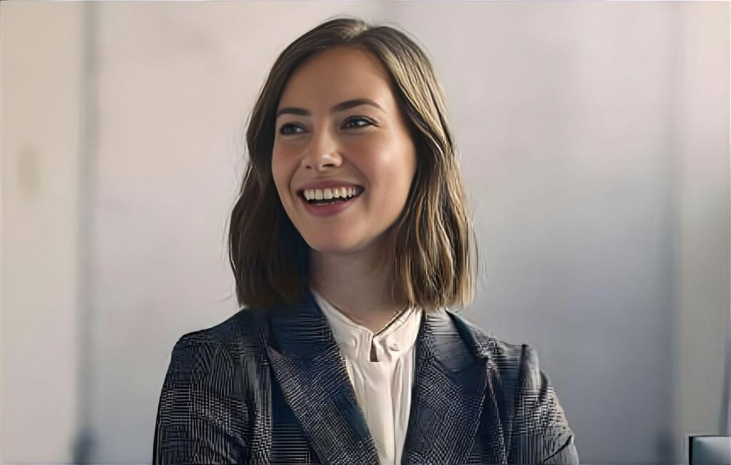 business woman smiling