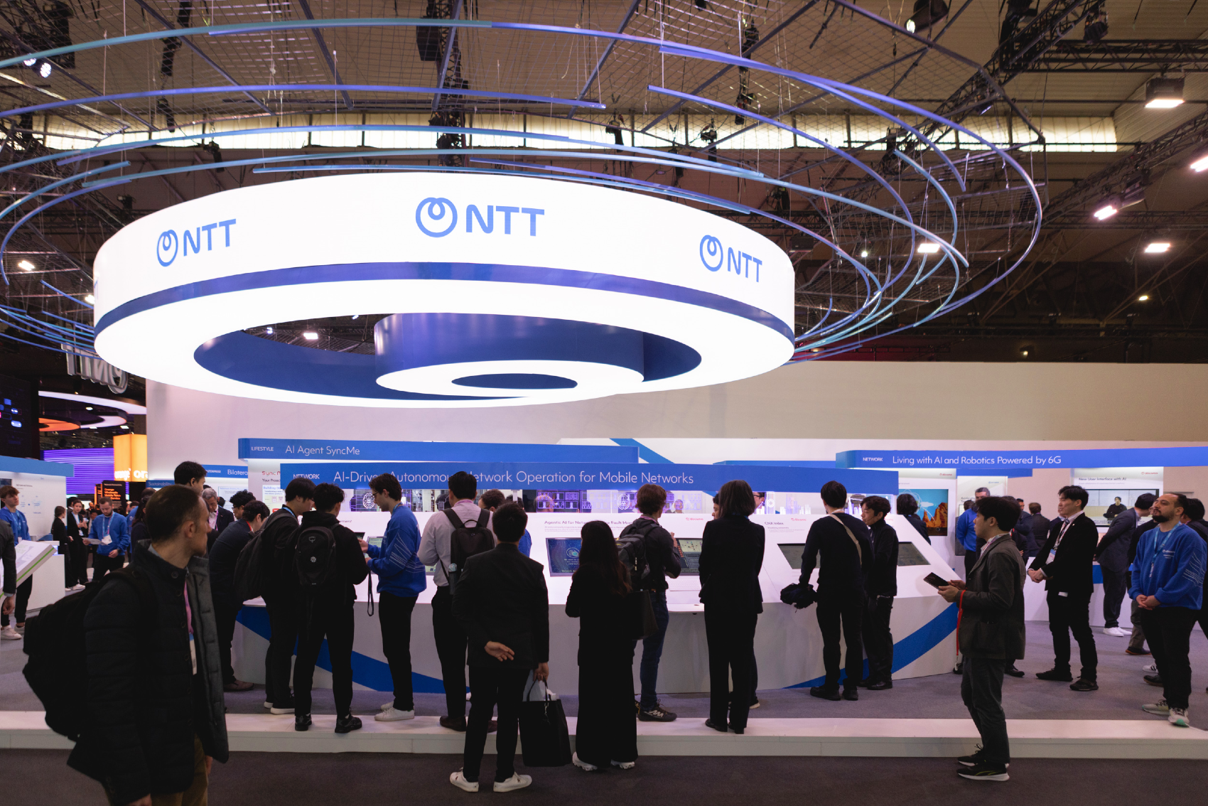Demo area at NTT booth at MWC26
