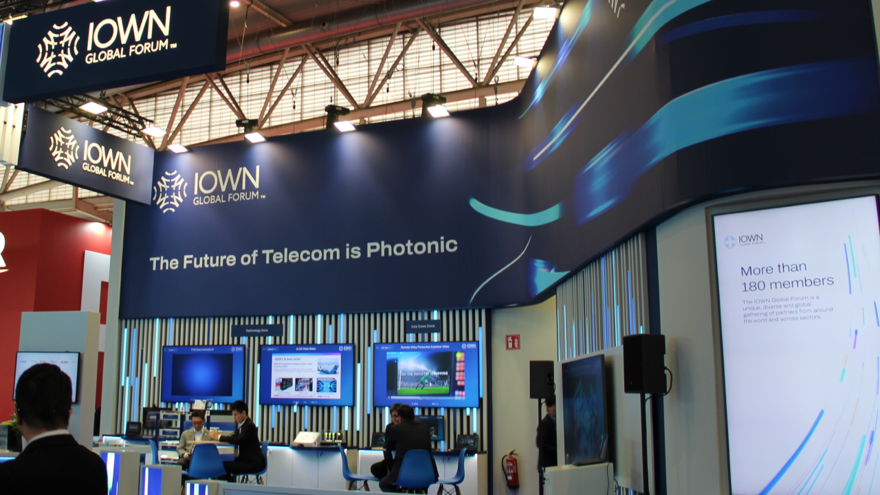 IOWN Global Forum booth at MWC26